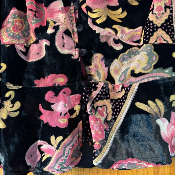 Nasty Gal Devore Paisley Print Lace Trim Blouse- Size 8 - Picture 5 of 6